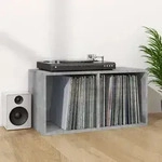 Schallplatten-aufbewahrungsbox Betongrau 71x34x36 Cm Vidaxl