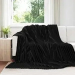 Vidaxl Throw Blanket Black 270 X 240 Cm Fleece