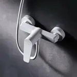 Duscharmatur Einhebel Brausebatterie Weiss Armatur Mischbatterie Brausearmatur