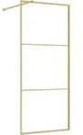 Vidaxl - Duschwand F&uuml;r Begehbare Dusche Mit Esg Klarglas Golden 80x195cm