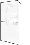 Duschabtrennung Esg-glas Baki Schwarz 2 Raster Gr&ouml;&szlig;e: 90 X 200 Cm Duschabtrennung