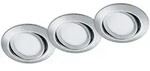 Trio - Runde Led Einbaustrahler Rila 3er Set Spot Schwenkbar Chrom Gl&auml;nzend 5 Watt