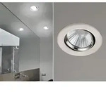 Led Einbaustrahler Pamir Dimmbar Rund &Oslash;8,5cm Schwenkbar Silber Matt