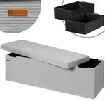 Casaria&reg; Sitzbank Mit Stauraum Cord Faltbar Sitzbank 300kg Belastbar 76x38cm Truhe