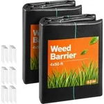 Vevor 2x Unkrautvlies 1,2x15,2 M Gartenvlies 90 G/㎡, Unkrautmatte Aus...
