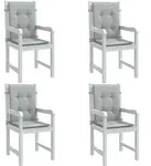 Vidaxl - Niedriglehner-auflagen 4 Stk. Melange Hellgrau 100x50x4cm Stoff