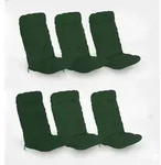 6er Set Hochlehner Auflagen Flair Hl, 120x50x8cm, Dunkelgr&uuml;n