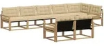 Outdoor-sofagarnitur Mit Kissen 8 Pcs Wei&szlig; Und Beige Vidaxl