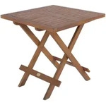 Akazien Gartentisch Ge&ouml;lt - 50cm - Holz Klapp Beistell Bistro Tisch Massiv Natur