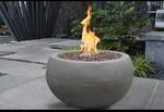 Elementi Gasfeuerstelle "marra" In Beton-optik, Grau, 68 X 68 X 45 Cm (l X B X H)