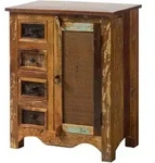 Kommode Altholz 70x40x85 Mehrfarbig Lackiert Nature Of Spirit 127