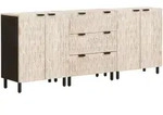Sideboard 3 Pcs Wei&szlig;e Gewaschene Oberfl&auml;che 180 X 33 X 75 Cm Vidaxl