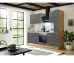 K&uuml;che K&uuml;chenzeile K&uuml;chenblock Marleen Premium 250 Cm Grau Artisan Eiche Respekta