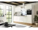 K&uuml;che K&uuml;chenzeile K&uuml;chenblock Marleen Premium 280 Cm Wei&szlig; Artisan Eiche Respekta