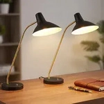 Tischleuchte Tischlampe Schlafzimmerleuchte Flexo Verstellbar Leselampe Schwarz...