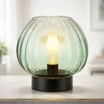 Led Tischlampe Tischleuchte Wohnzimmerlampe Glas Beistelllampe 1 Flammig Gr&uuml;n