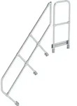 G&uuml;nzburger Steigtechnik - Zweiter Handlauf F&uuml;r Treppe Mit Plattform 45&deg; Mit 6