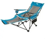 Aktive Sonnenliege Klappliege Blau Schwarz 62x168x95 Cm