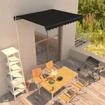 Einziehbare Markise Handbetrieben 350 X 250 Cm Anthrazit Vidaxl948709