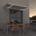 Automatisches Markise Mit Windsensor Und Led 400x350 Cm Creme