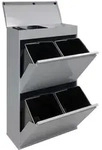 Top Recycling Abfalleimer / M&uuml;lleimer Aus Stahl Mit Aufbewahrungsbox Mit...