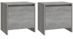 Nachttische 2 Stk. Grau Sonoma 45x34x44,5cm Holzwerkstoff Vidaxl