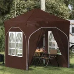 Vidaxl Pop-up Party Tent 192 X 192 X 245 Cm Brown