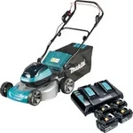 Makita Dlm 466 Pf4 Akku Rasenm&auml;her 36 V ( 2x 18 V ) 46 Cm Brushless + 4x Akku...