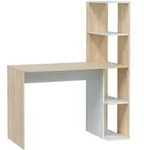 Schreibtisch Dlup, Linearer Schreibtisch Mit B&uuml;cherregal, Platzsparender