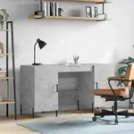 Schreibtisch Betongrau 140x50x75 Cm Holzwerkstoff Vidaxl