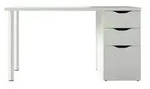 Schreibtisch Filadelfia, Wendbarer B&uuml;rotisch, Studiertisch Mit Kommode Mit 2