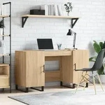 Schreibtisch Sonoma-eiche 140x50x75 Cm Holzwerkstoff Vidaxl