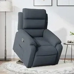 Relaxsessel Mit Aufstehhilfe Dunkelgrau Samt - Vidaxl