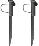 Schirmst&auml;nder Mit Erdspie&szlig;en 2 Stk. 19x42 Cm Verzinkter Stahl Vidaxl