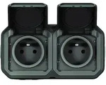 Prise Plexo Anthracite Double Double Prise &Eacute;tanche Horizontale - Legrand