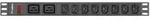 Lanberg Steckdosenleiste F&uuml;r Rack 1u 16a Pdu 19" 2x C19, 8x Iec C13 2m Schwarz C20