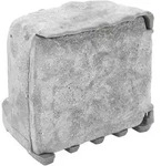 Vidaxl Outdoor Socket With Spike & Light Sensor 4-way Stone Look Grey