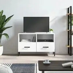 Vidaxl - Tv-schrank Wei&szlig; 80x36x50 Cm Holzwerkstoff
