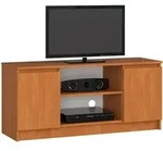 Akord - Tv Schrank Fernsehkommode 120 Cm Erle 2 T&uuml;ren 2 Ebenen B120 X H55 X T40 Cm