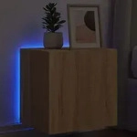 Vidaxl - Tv-wandschrank Mit Led-leuchten Sonoma-eiche 40,5x35x40 Cm