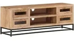Tv-m&ouml;bel 110x30x40 Cm Aus Massivem Akazienholz