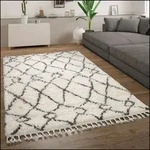 Paco Home - Hochflor Teppich Wohnzimmer Shaggy Skandinavisch Fransen Flauschig...