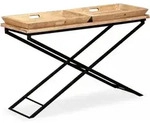 Konsolentisch Mangoholz Massiv 130 X 40 X 80 Cm Vidaxl