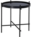 Womo-design - Beistelltisch &Oslash;43x45 Cm Unikat In Schwarz Aus Metall Und Glas,...