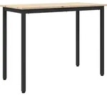 Vidaxl Table Natural 100 X 50 X 77 Cm Engineered Wood And Steel