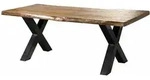 Baumtisch Mango 180x90x77 Natur Lackiert / X-beine Anthrazit Gl&auml;nzend Freeform 5