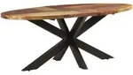 Esstisch Oval 200x100x75 Cm Altholz Massiv Vidaxl