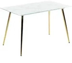 Esstisch Mulga Marmor Optik / Gold 120 Cm 70 Cm Sicherheitsglas