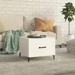 Vidaxl Couchtisch Mit Metallbeinen Wei&szlig; 50x50x40 Cm