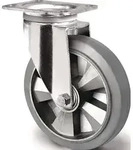 Tecwerk Schwerlastlenkrolle D.250mm Trgf.500kg Lenkrolle Elastikgummi